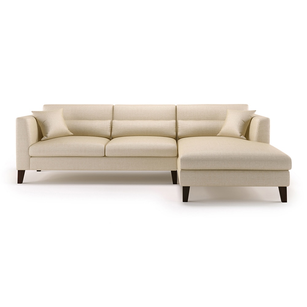 Lewis Sectional Sofa (Colour : Pearl, Cushion : Hard, Seater : Right Aligned 3 Seater + Right Aligned Chaise)