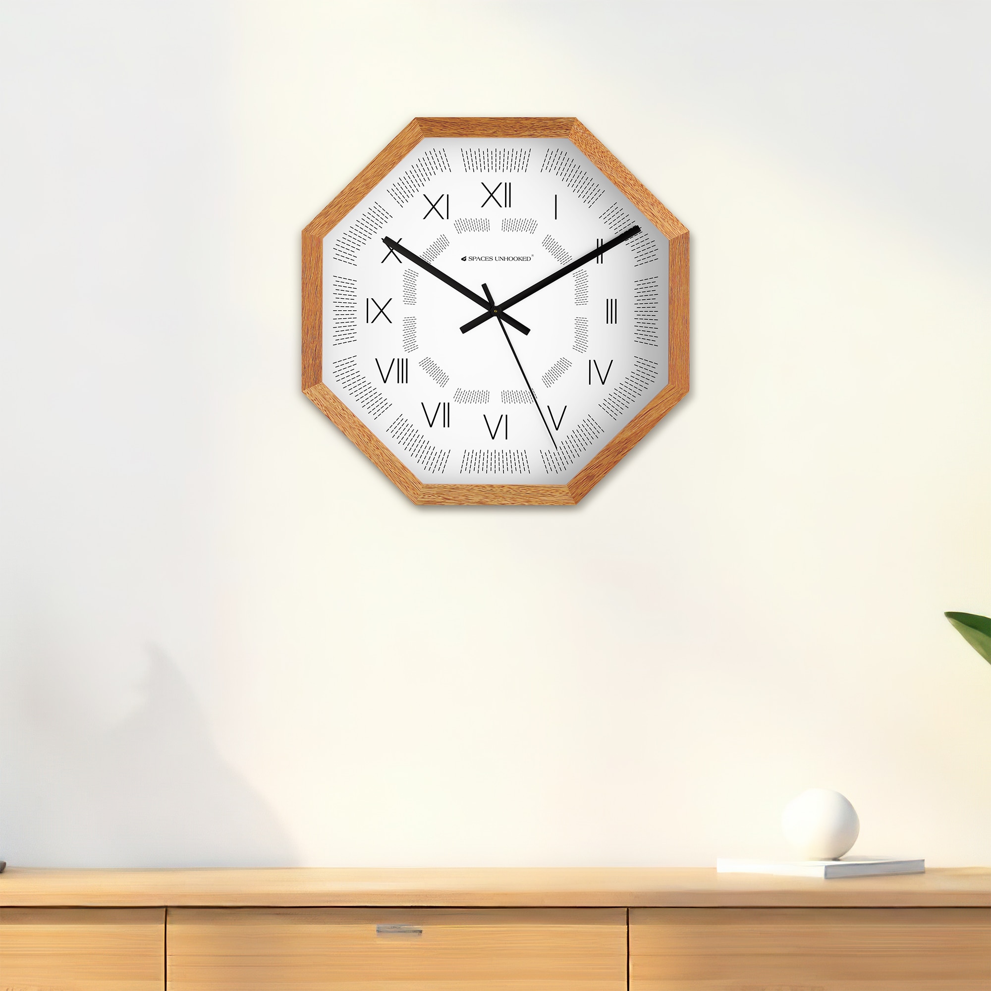 Roman Numeral Wooden Wall Clock