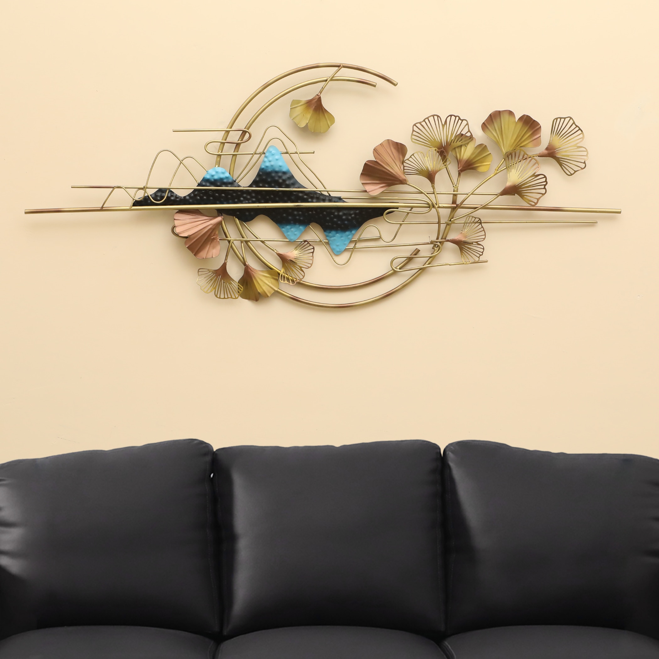 W-Kimi Abstract Metal Wall Decor in Multicolor Set of 1 - Vedas Exports