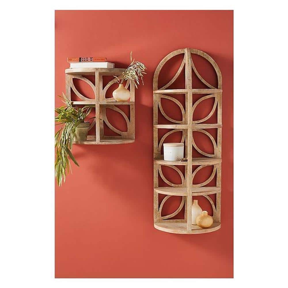 WOODENMOOD Rectangular Wall Rack