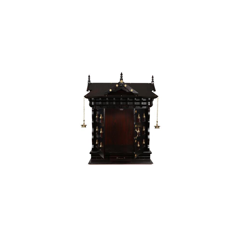 tamanna engineered wood prayer unit in mahagony finish