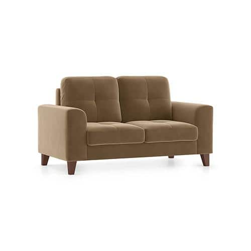 Verona Luxe 2 Seater Fabric Sofa in Fawn Velvet Colour