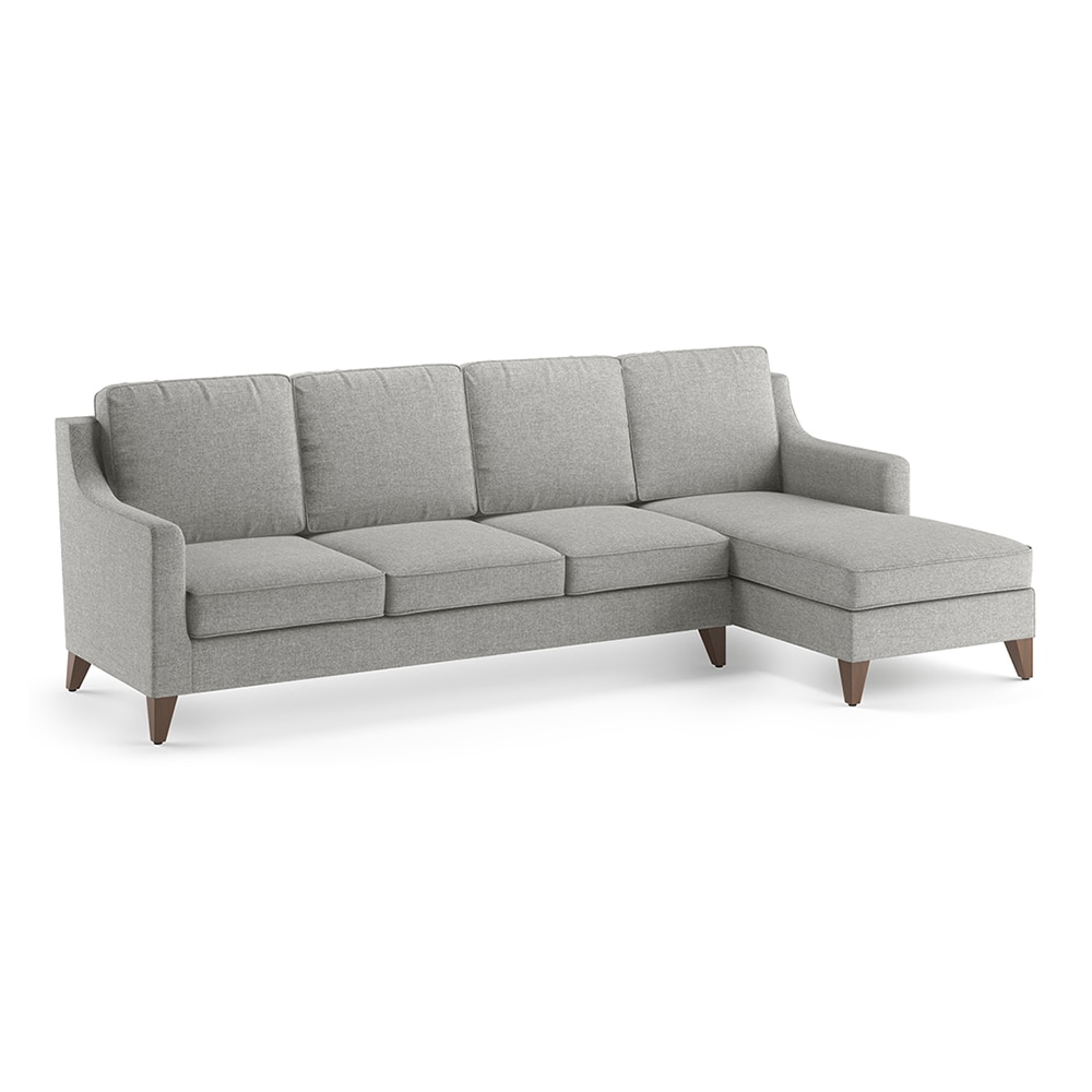 Abbey Sectional Sofa (Colour : Vapour Grey, Cushion : Hard, Seater : Right Aligned 3 Seater + Right Aligned Chaise)
