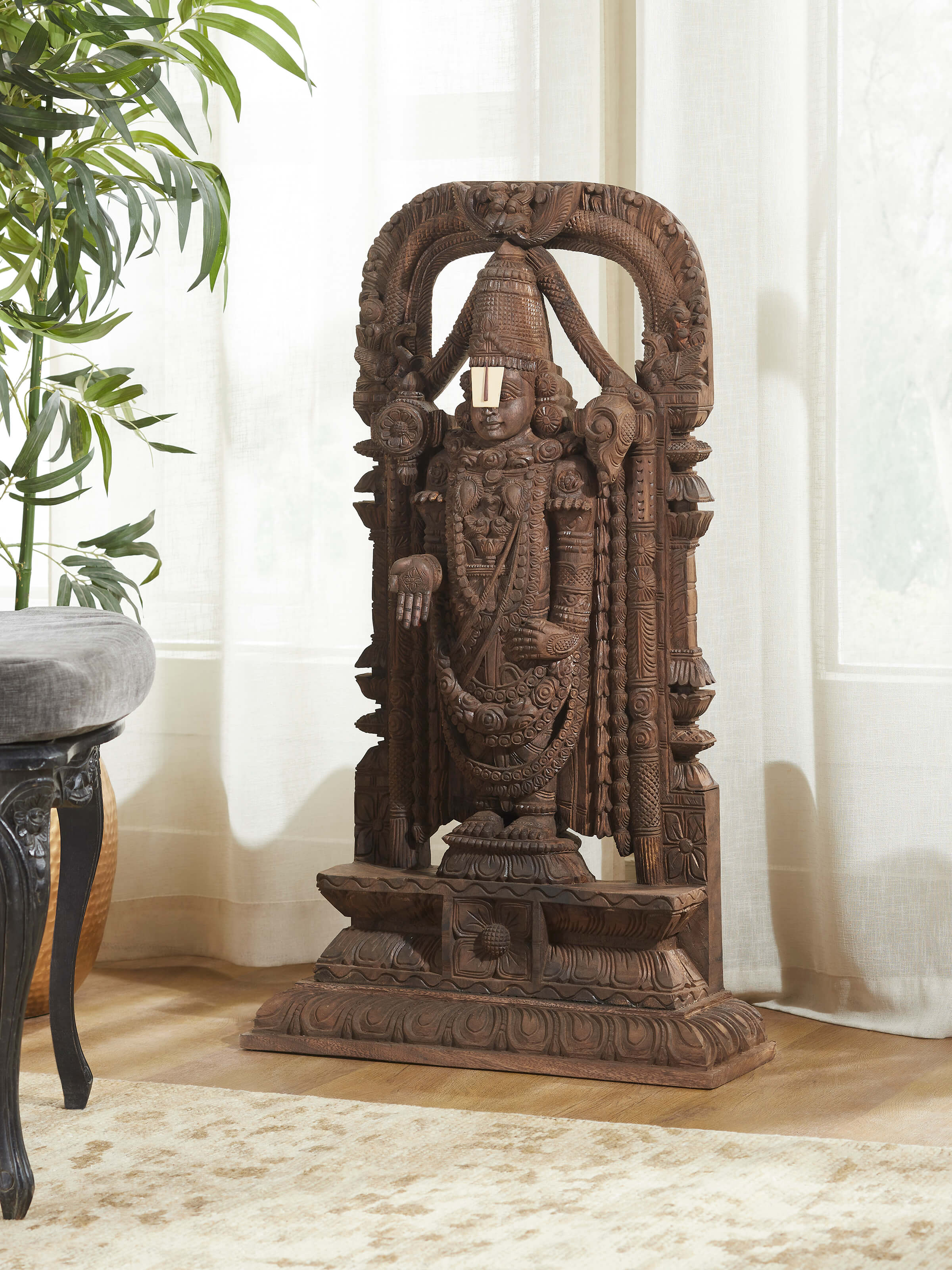 Wood Carved Balaji Idol