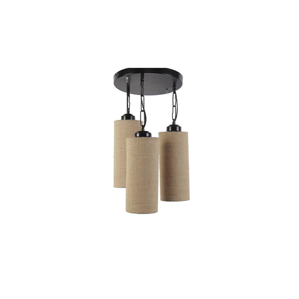 Trenton Beige Natural Fiber Cluster Hanging Light