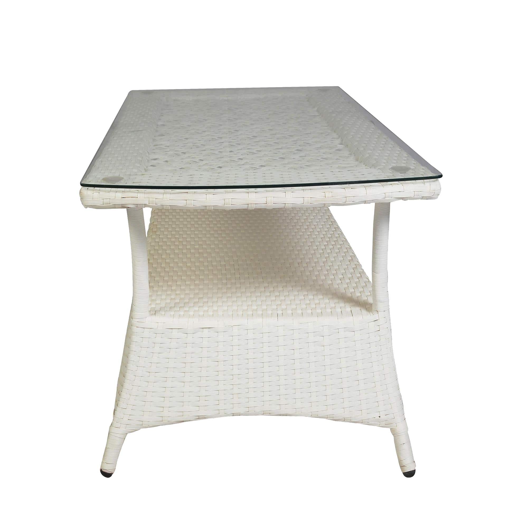 Dijon 2+1+1 Seater Wicker Sofa Set in White Colour