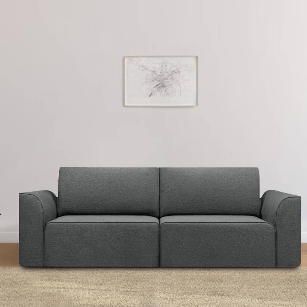 Cacef 3 Pull Out Sofa Cum Bed with storage In Grey Colour