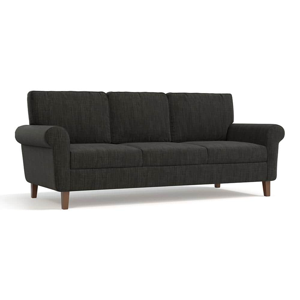 Oxford 3 Seater Fabric Sofa in Graphite Grey Colour