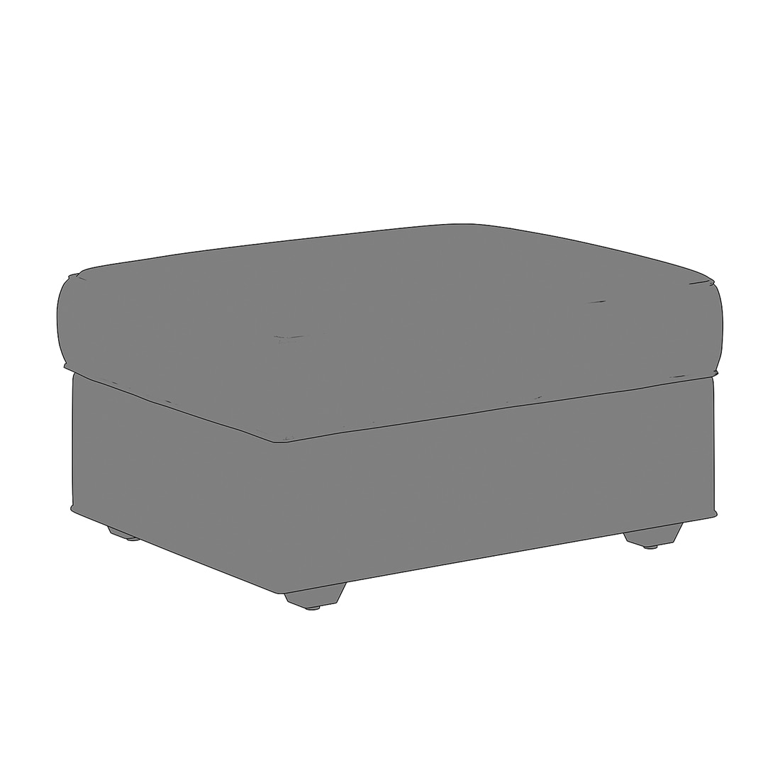 Apollo High Back Ottoman Fabric Sofa in Ochre Colour - Urban Ladder