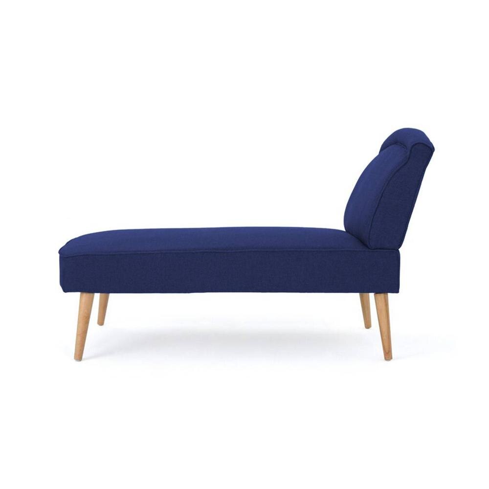 Recame Fabric Chaise Launger in Navy Blue Colour