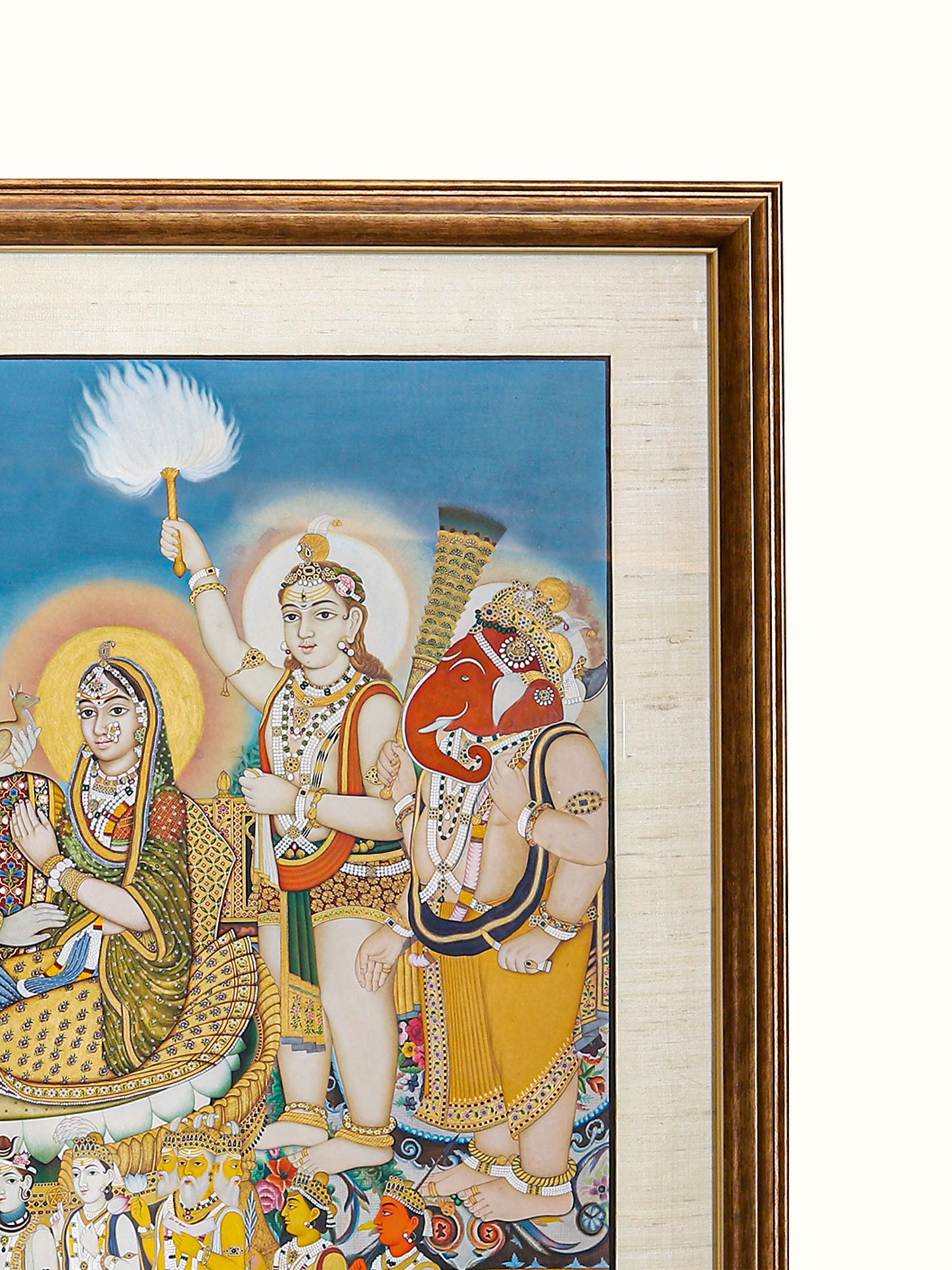 Shiv Parivar Miniature Painting