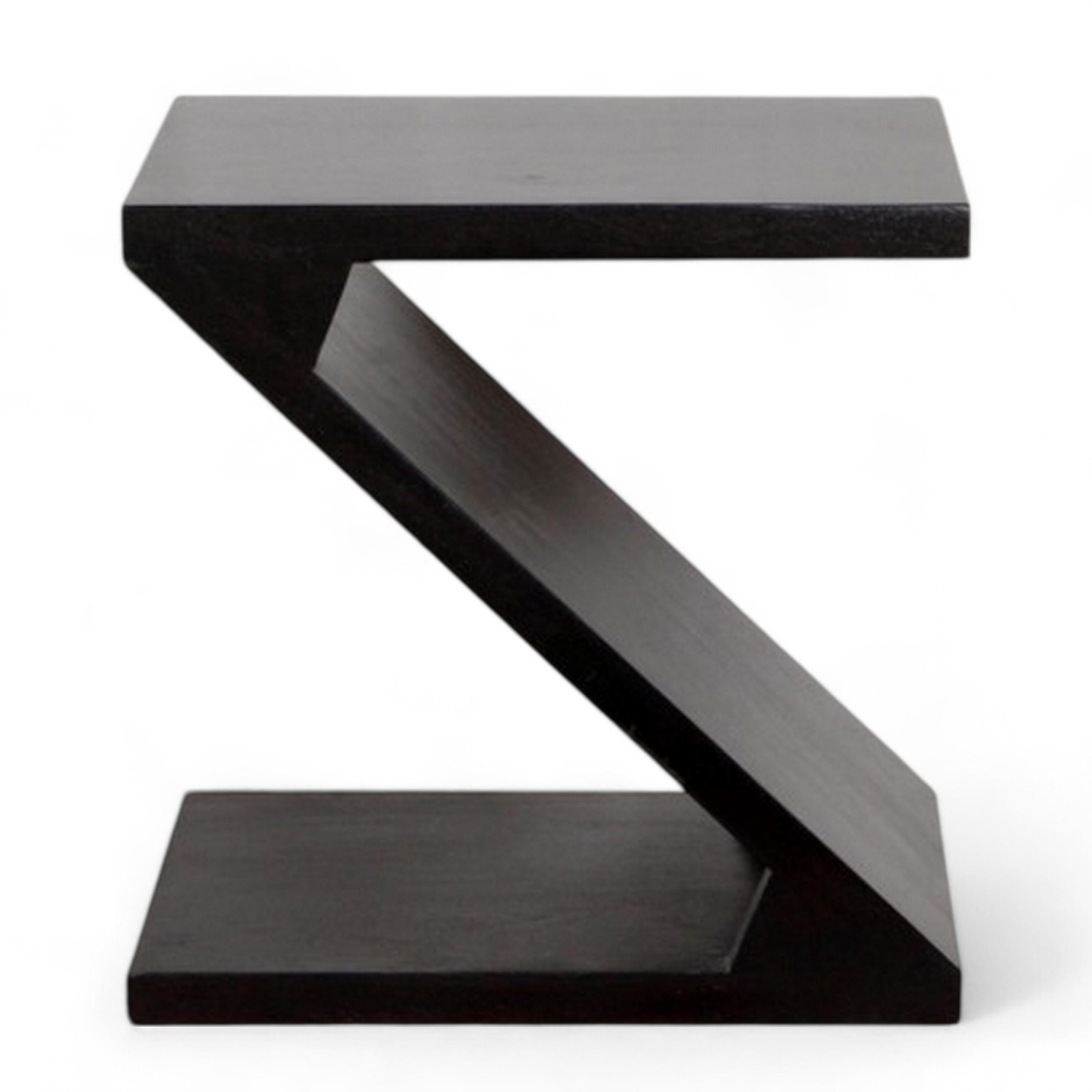 Berlin Sheesham Wood Contemporary Rectangle End Table Side Table In Extra Dark Mahagony Finish