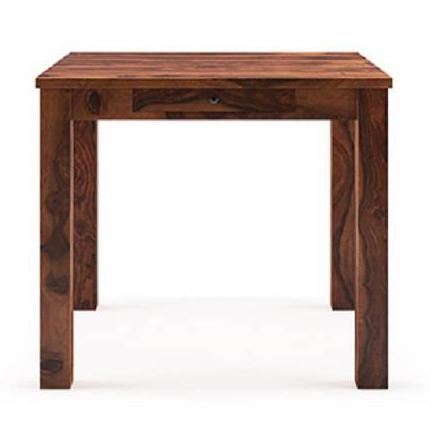 Arabia Solid Wood 4 Seater Storage Dining Table In Teak Finish