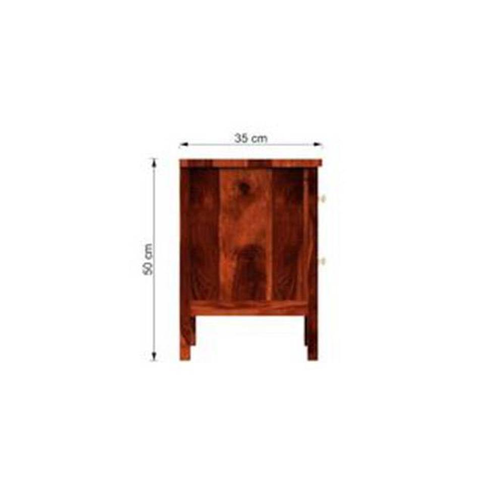 Cabalo Solid Wood Side Table in  Honey Oak Finish