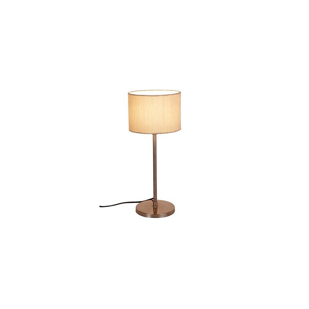 Riggs Off White Fabric Shade Table Lamp with Steel Steel Base
