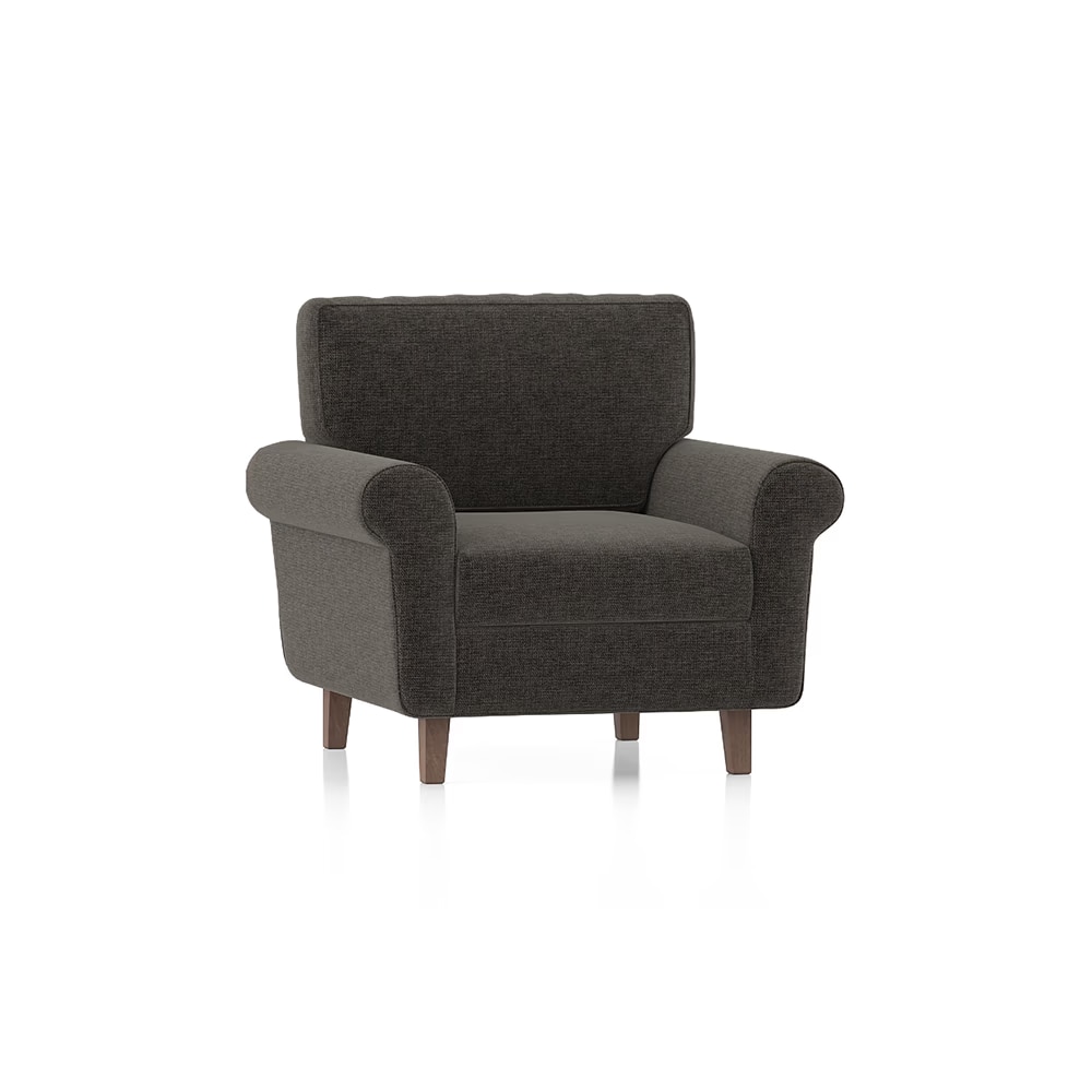 urban ladder Oxford 1 Seater Fabric Sofa in Smoke Grey Colour-picture-14