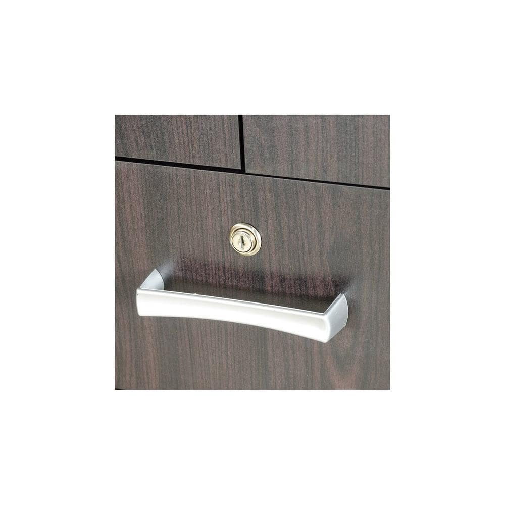 Ren 5 Door Wardrobe with External Drawers in Wenge Finish