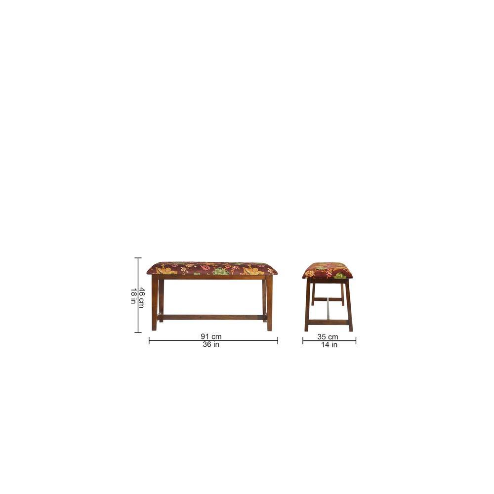 Ivoma Solid Wood Bench In Provincial Teak Finish