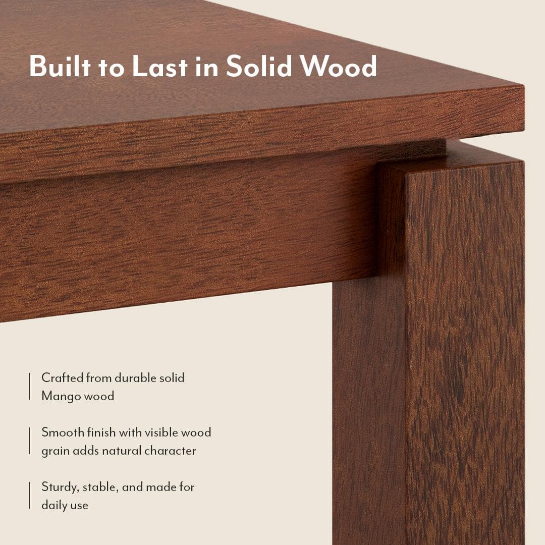 Atlas Solid Wood 6 Seater Dining Table In Honey Finish