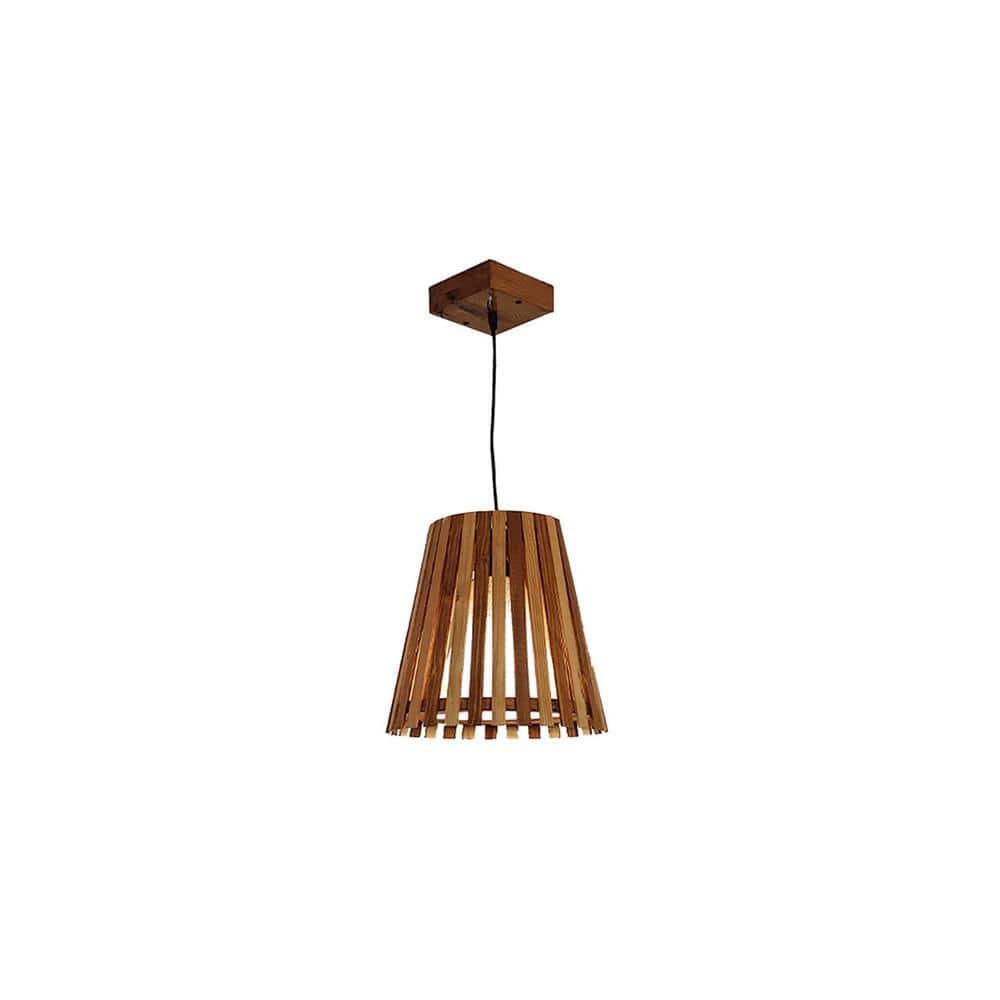 Soyuz Brown Solid Wood Single Hanging Light