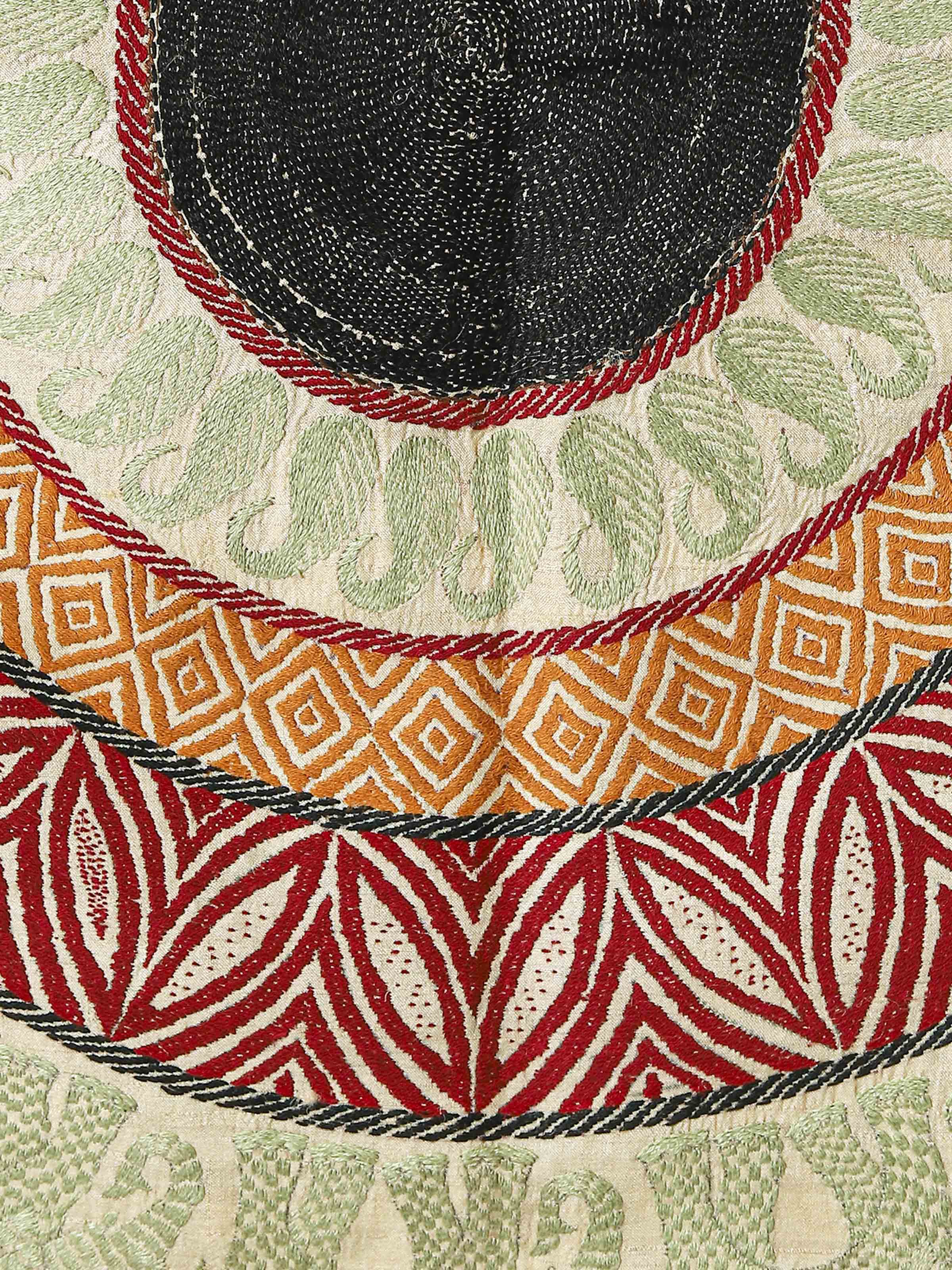 Kantha Embroidered Fabric Wall Hanging