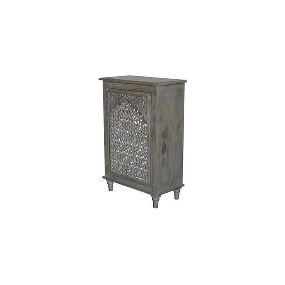 Rolano Solid Wood Carving Bedside Table