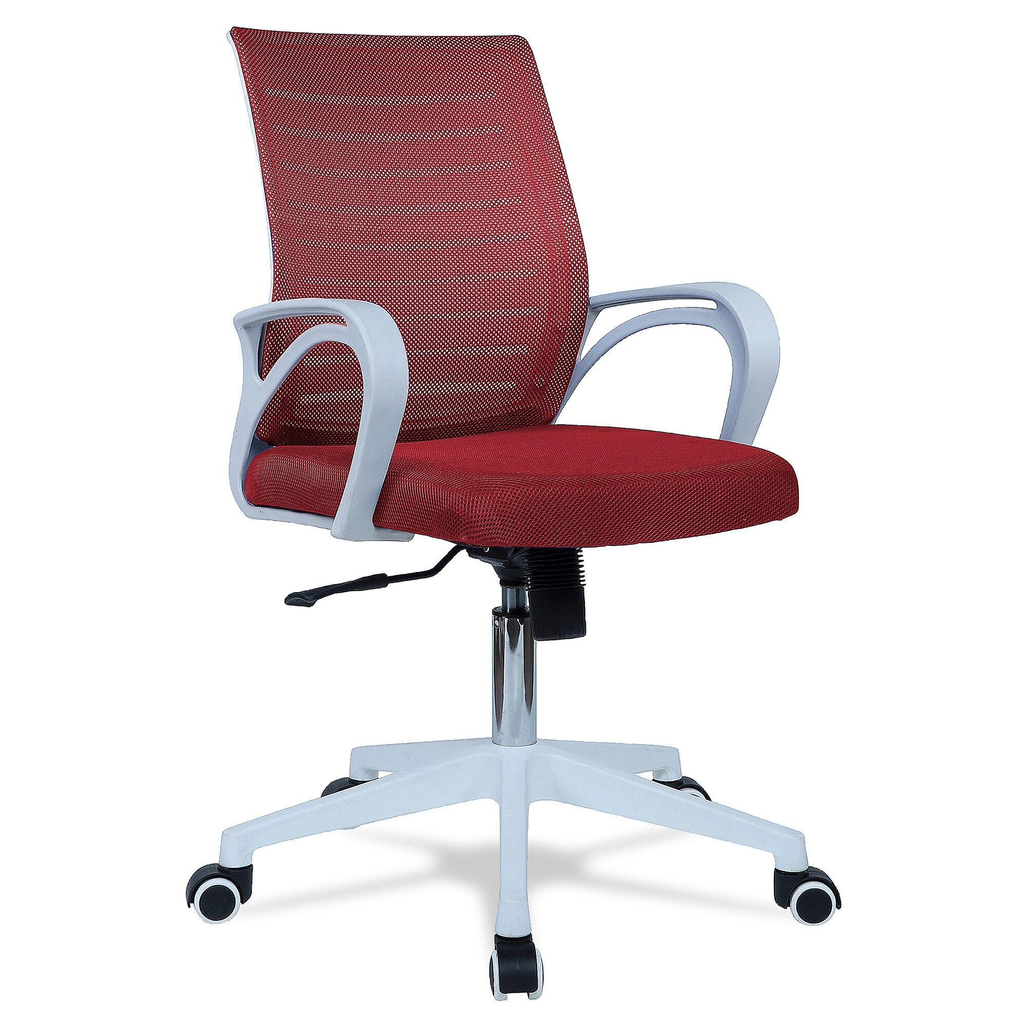 Mmarveal Mid Back Ergonomic Chair in Red Colour