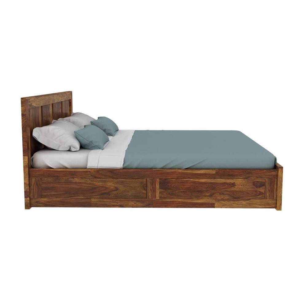 Sable Platform King Storage Bed In Brown Finish