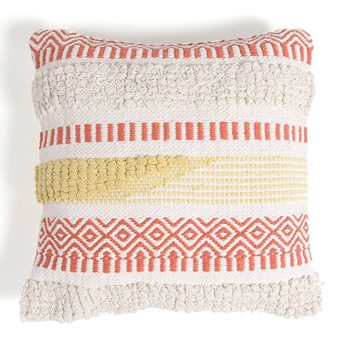 Pattern Party Red Cotton Cushion Cover - Urban Ladder