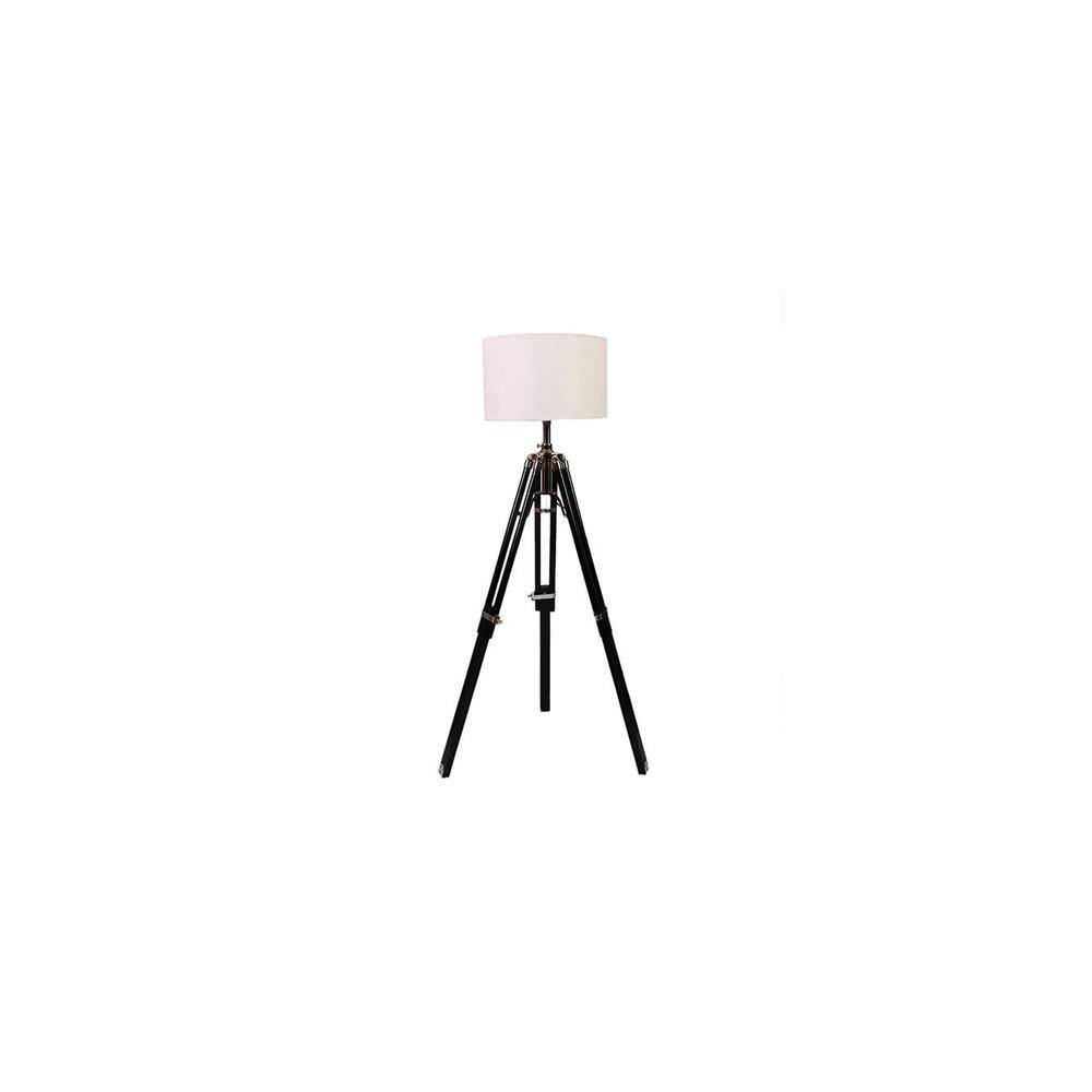 Franklin White Cotton Shade Floor Lamp