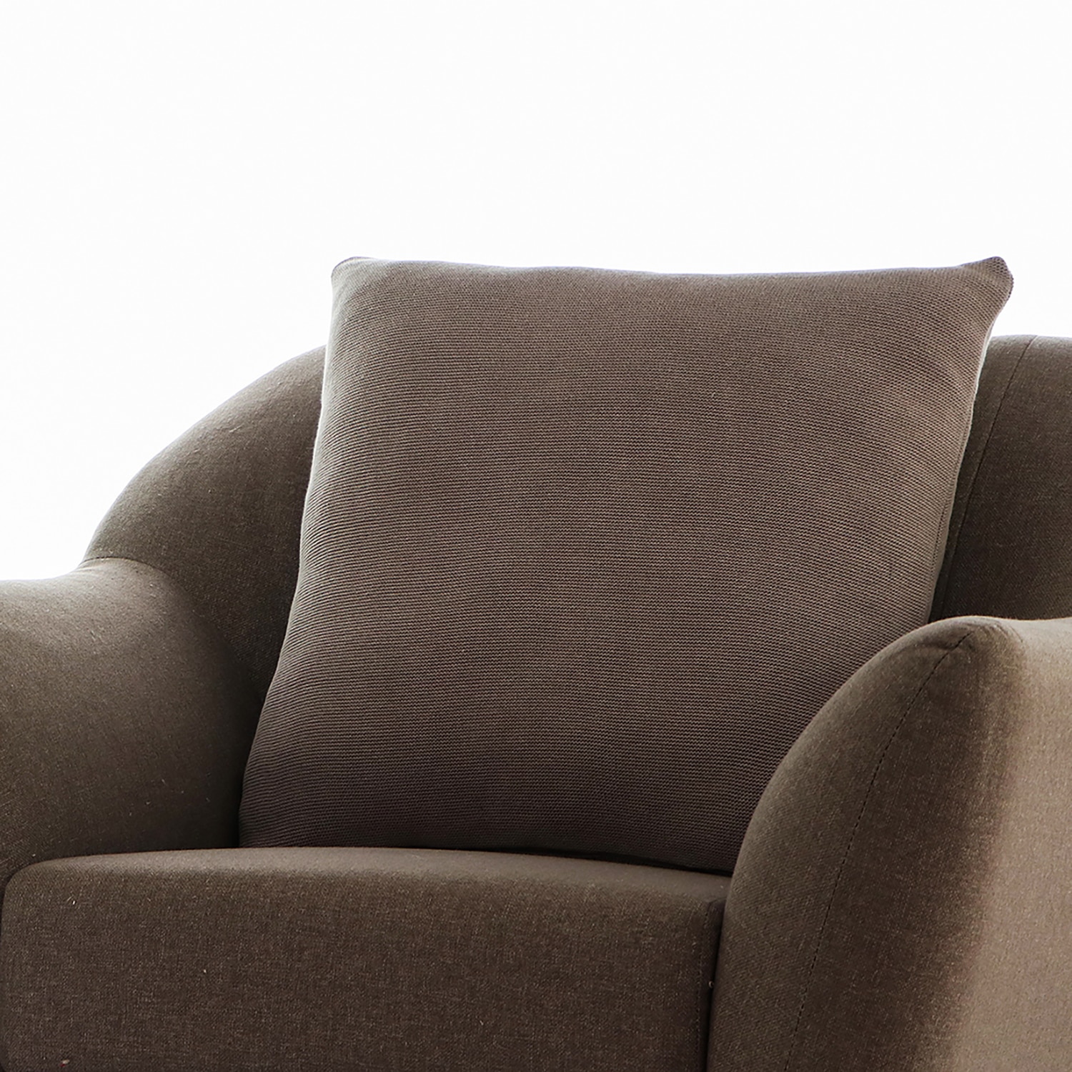 Marina Knit Cotton Cushion Cover  Dark Coffee 22X22  Inches - Pluchi