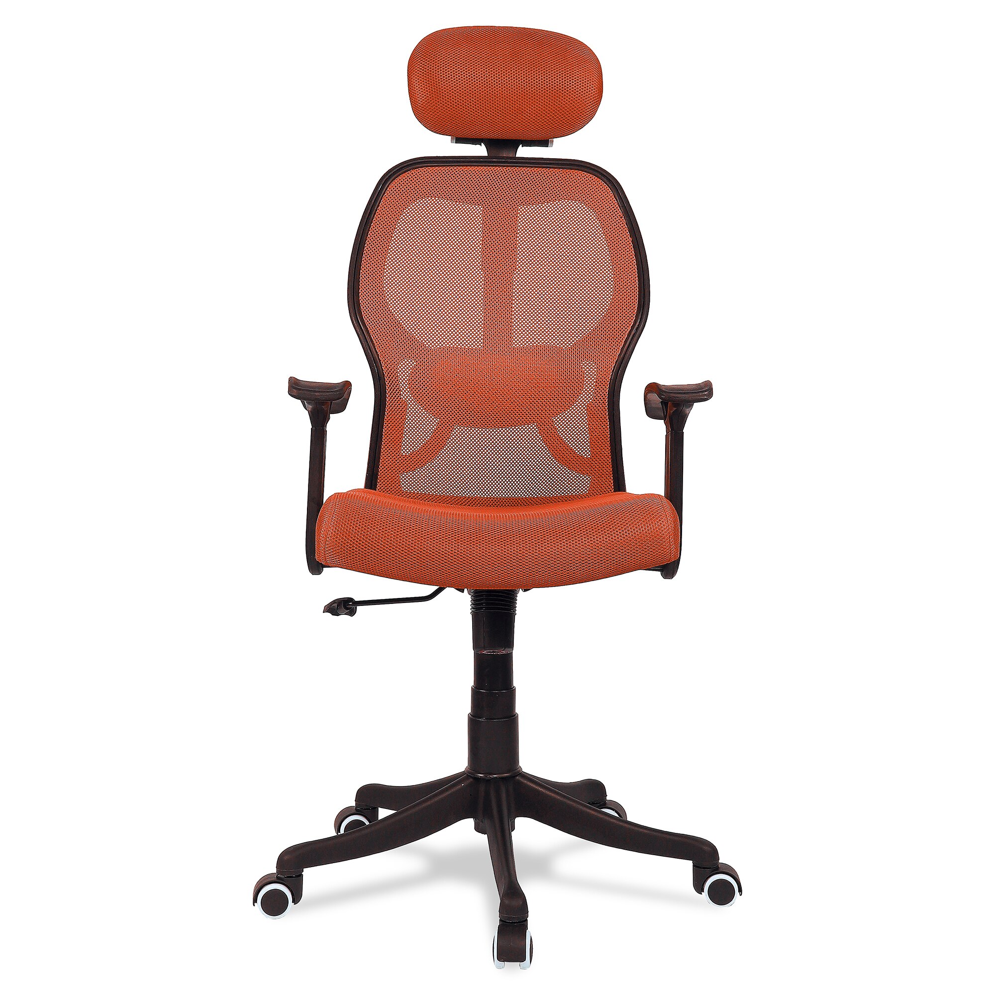 Reaii Mid Back Ergonomic Chair in Orange Colour