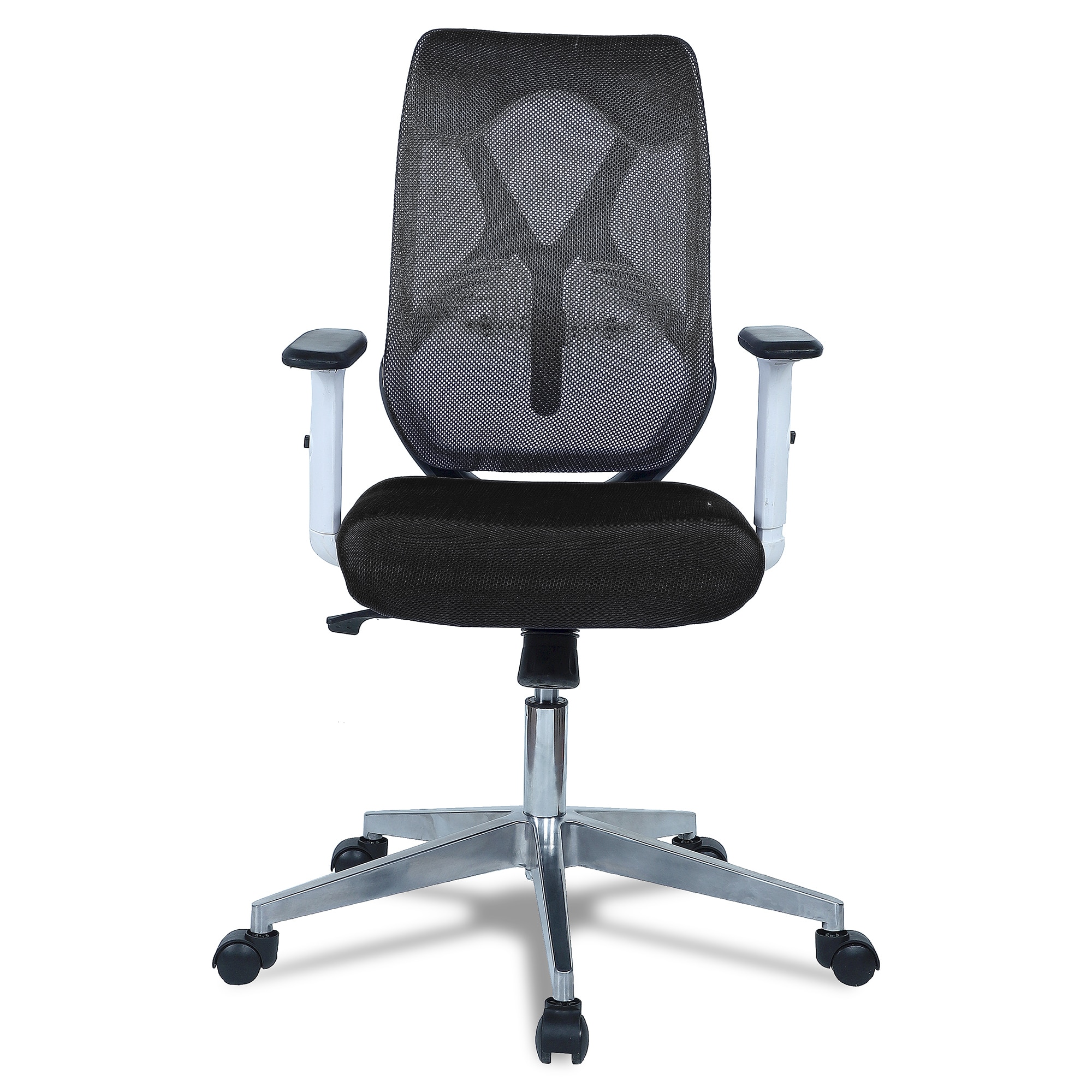 Wiwngas Mid Back Ergonomic Chair in Black Colour