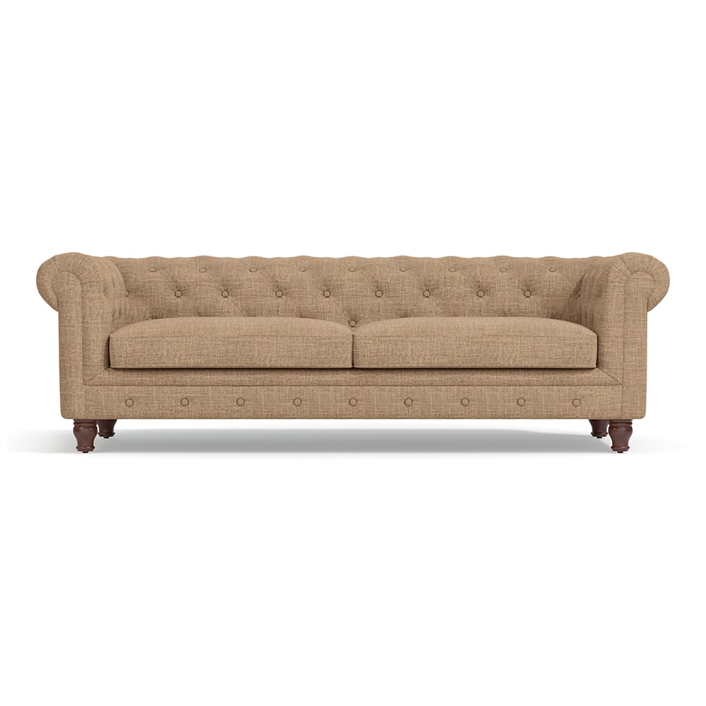 Winchester Luxe 3 Seater Fabric Sofa in Sandshell Beige Colour