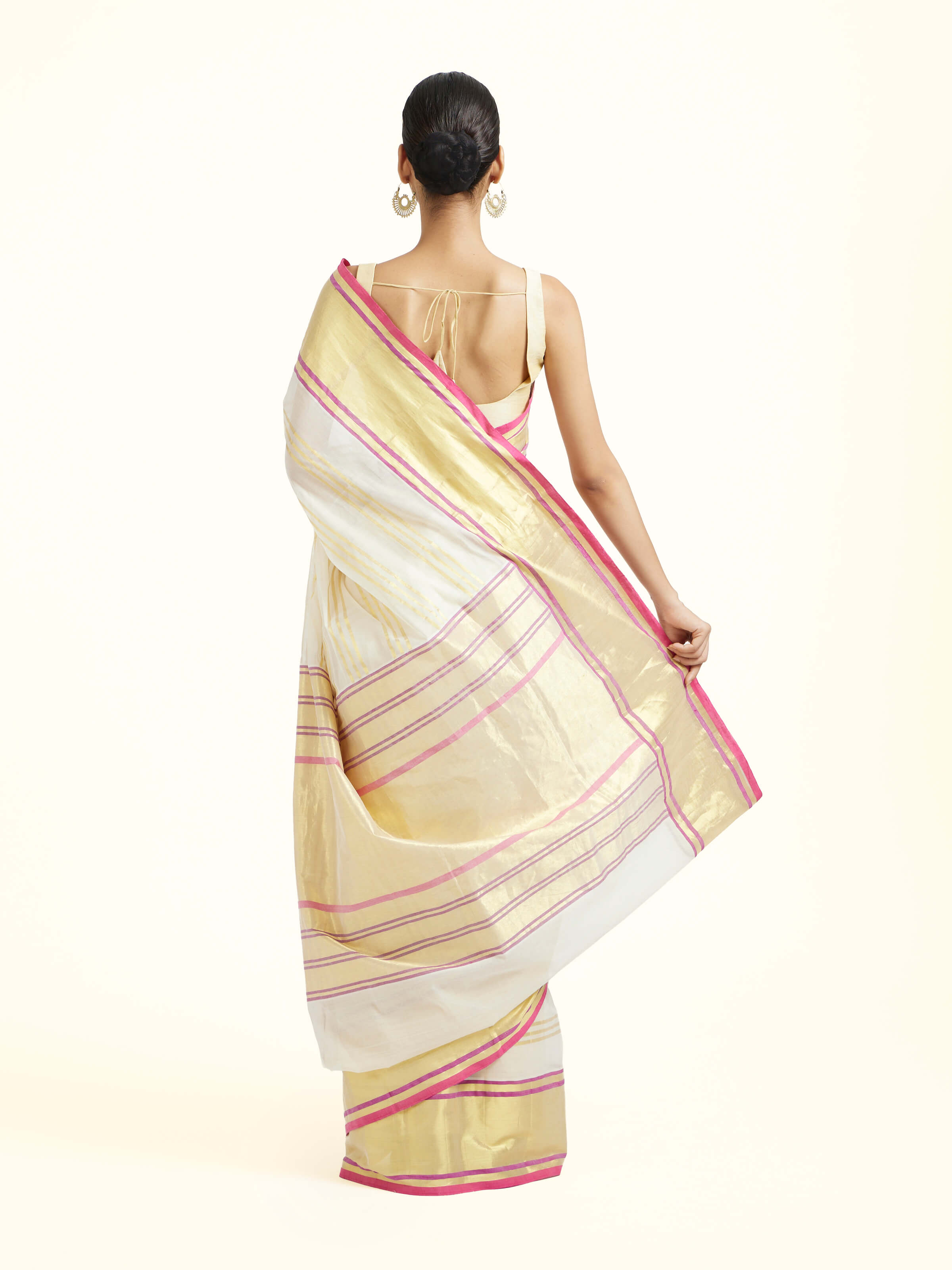 Off-white Cotton Venkatagiri Saree