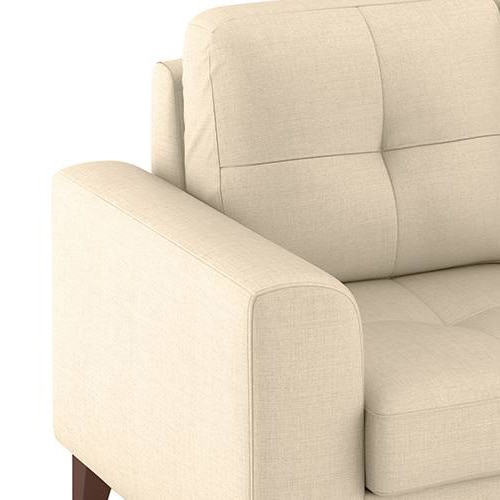Verona Essential 1 Seater Fabric Sofa in Pearl Colour