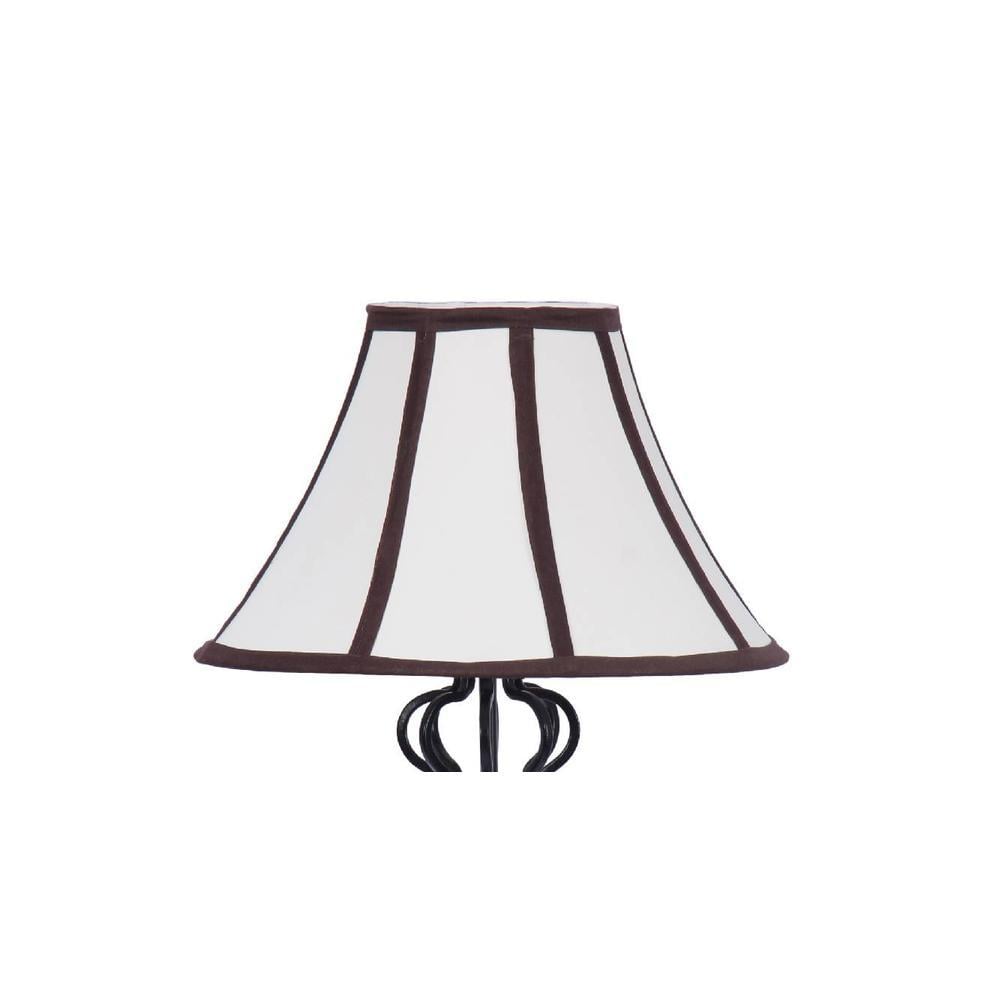 Azalea Multicolour Fabric Floor Lamp with Black Iron Base