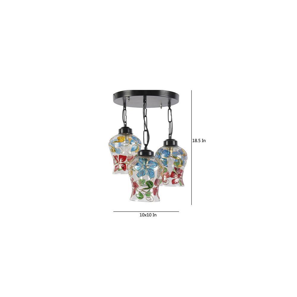 Casey Multicolour Glass Cluster Hanging Light