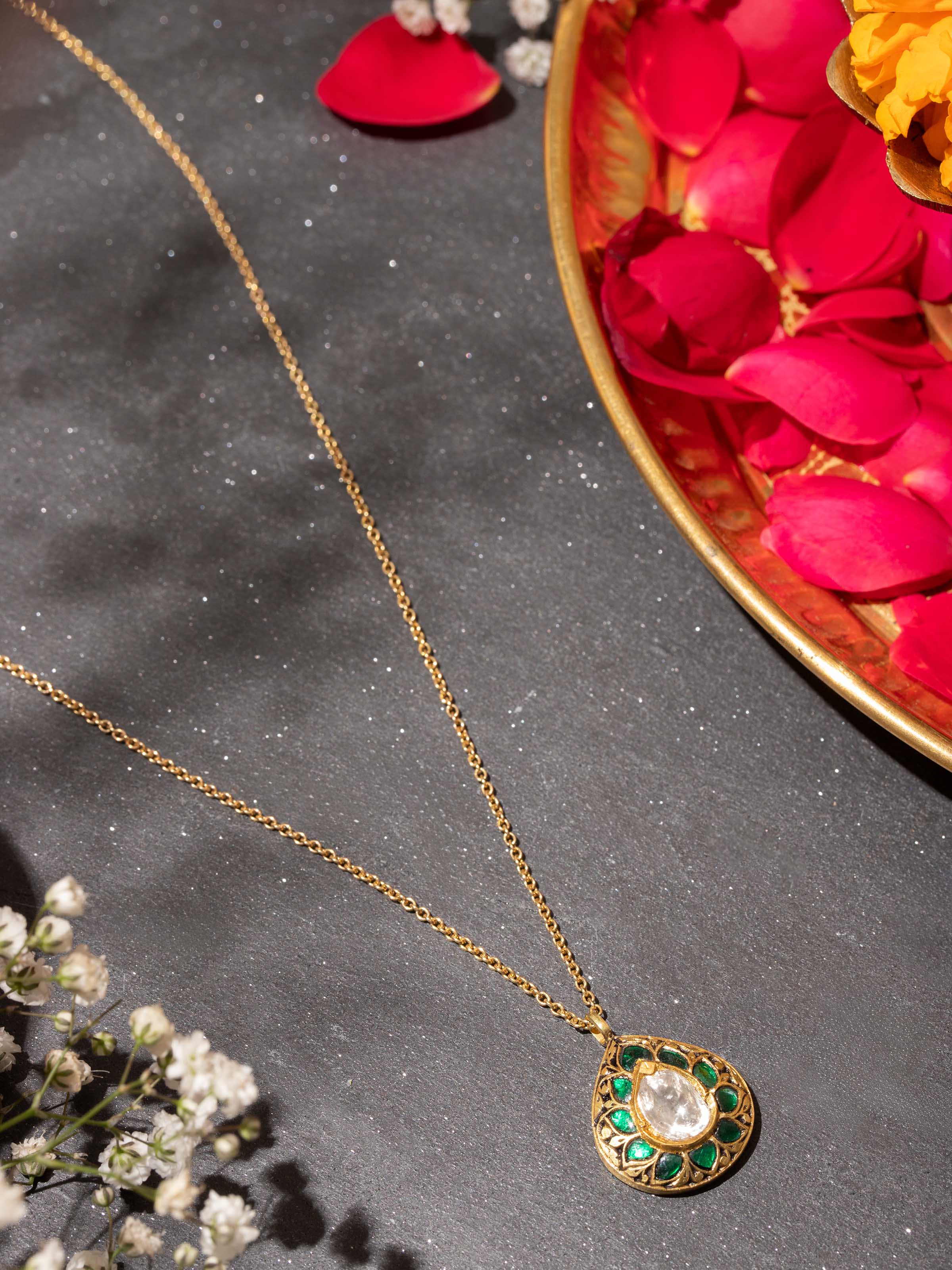 Partash 18 Karat Gold Pendant & Chain