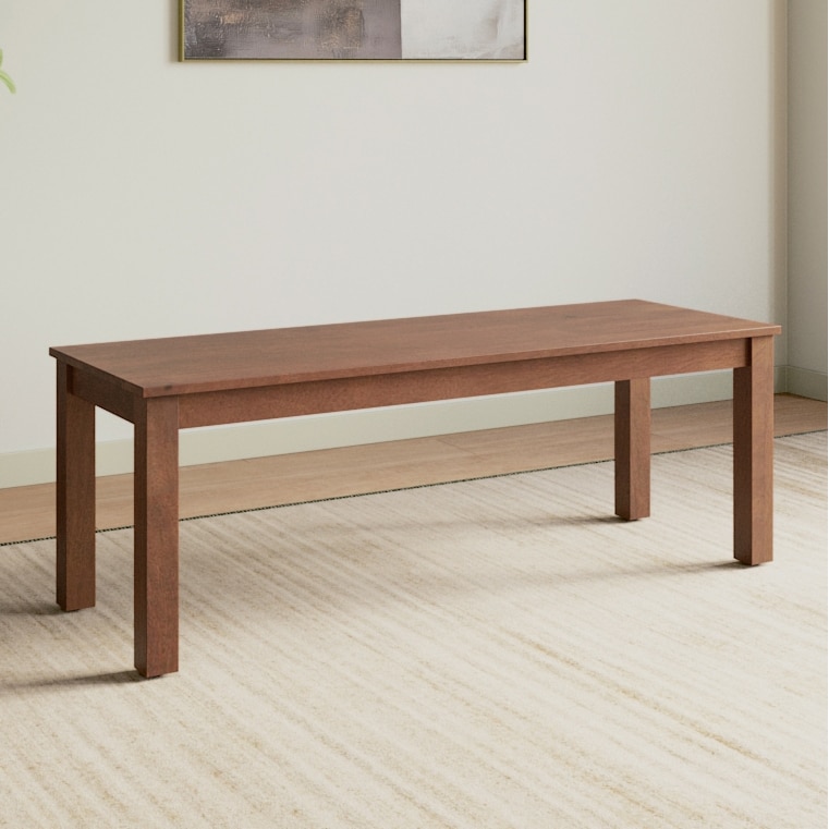 Atlas Solid Wood Bench In Honey Finish