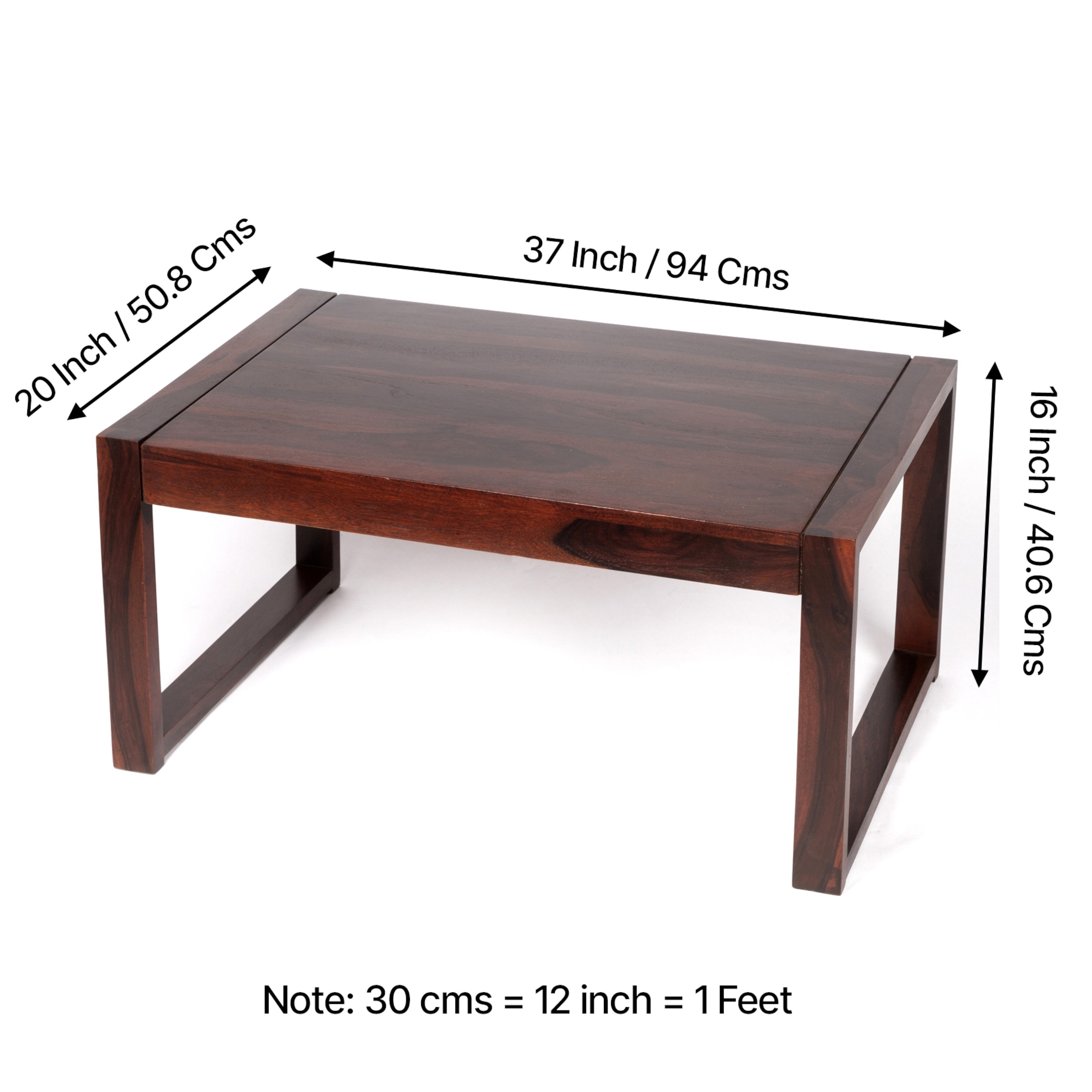 Hamstreet Sheesham Wood Coffee Table In Walnut Finish