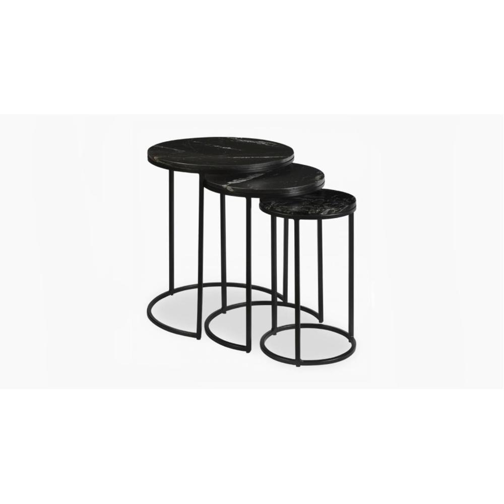 Livingston Metal Side Table in  Black Finish