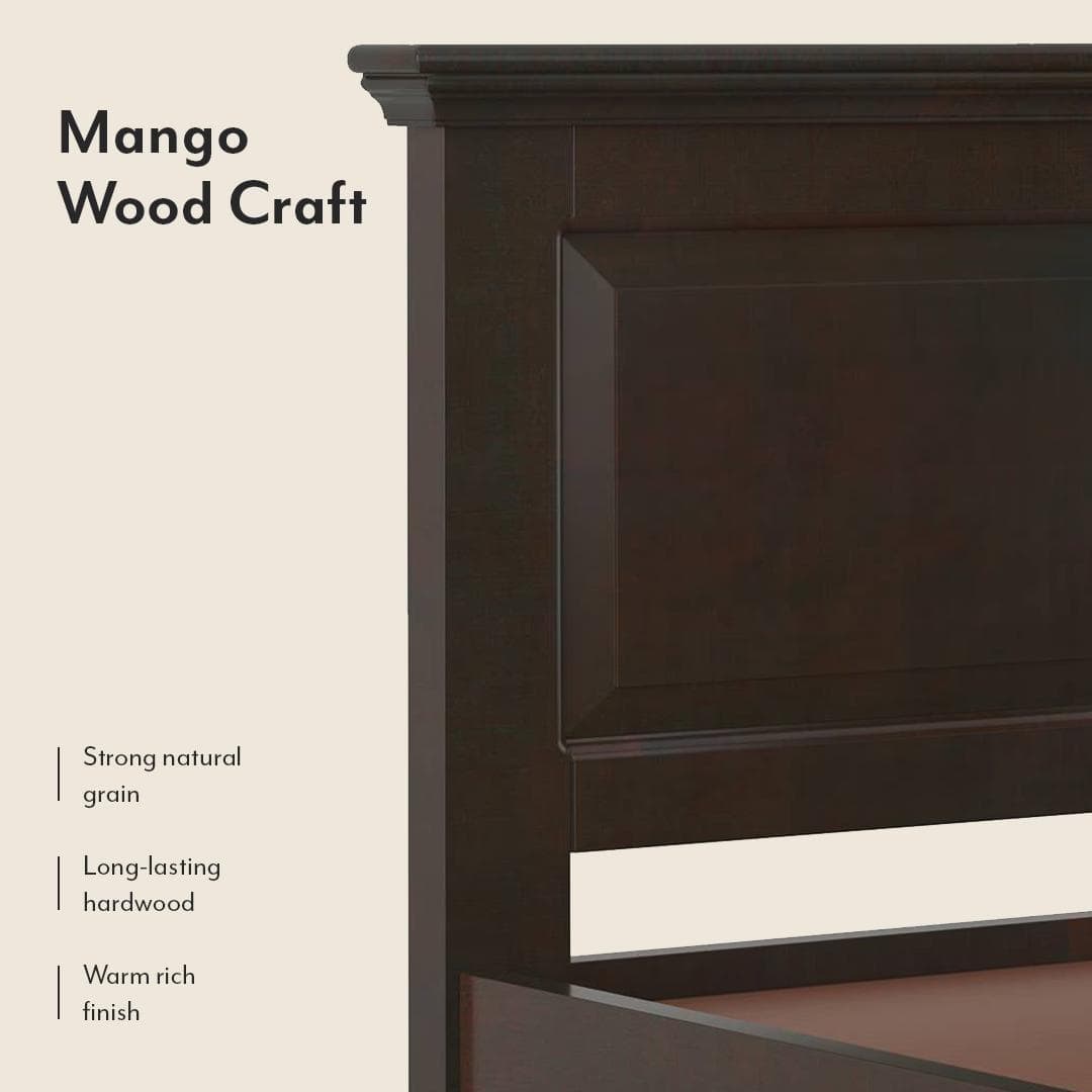 Alexandra King Size Bed Without Storage In American Walnut Finish