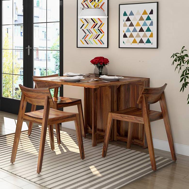 Danton 3 To 6 Folding Dining Table In Teak Finish
