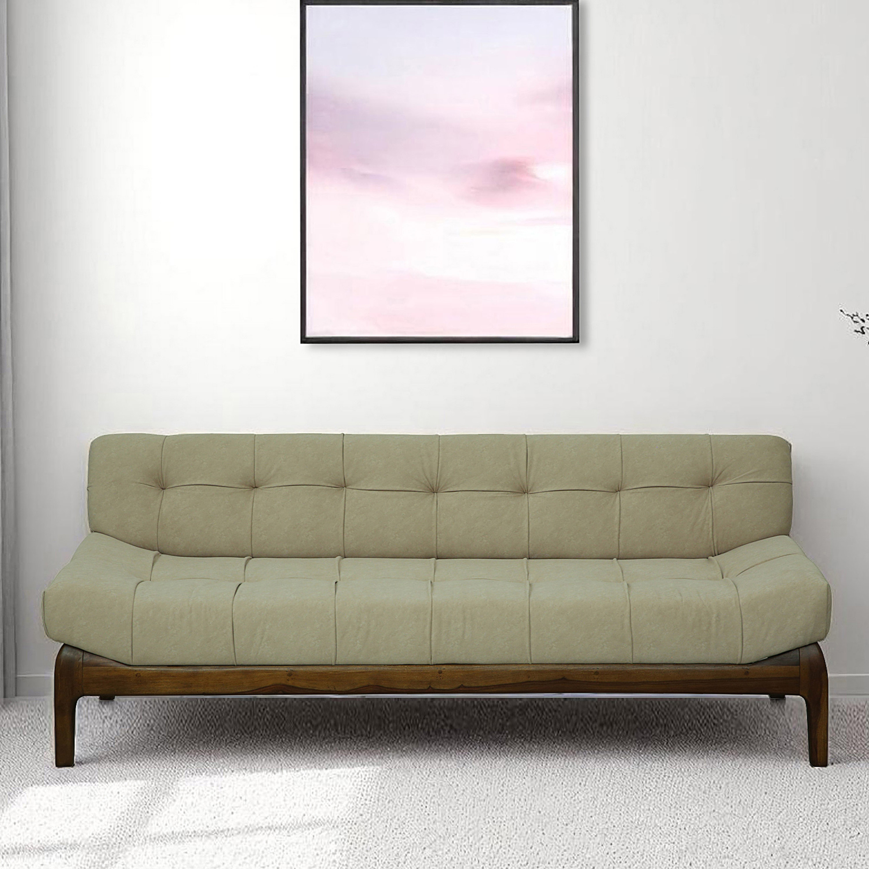 Meighen 3 Seater Sofa In Beige Colour - Vintage Home