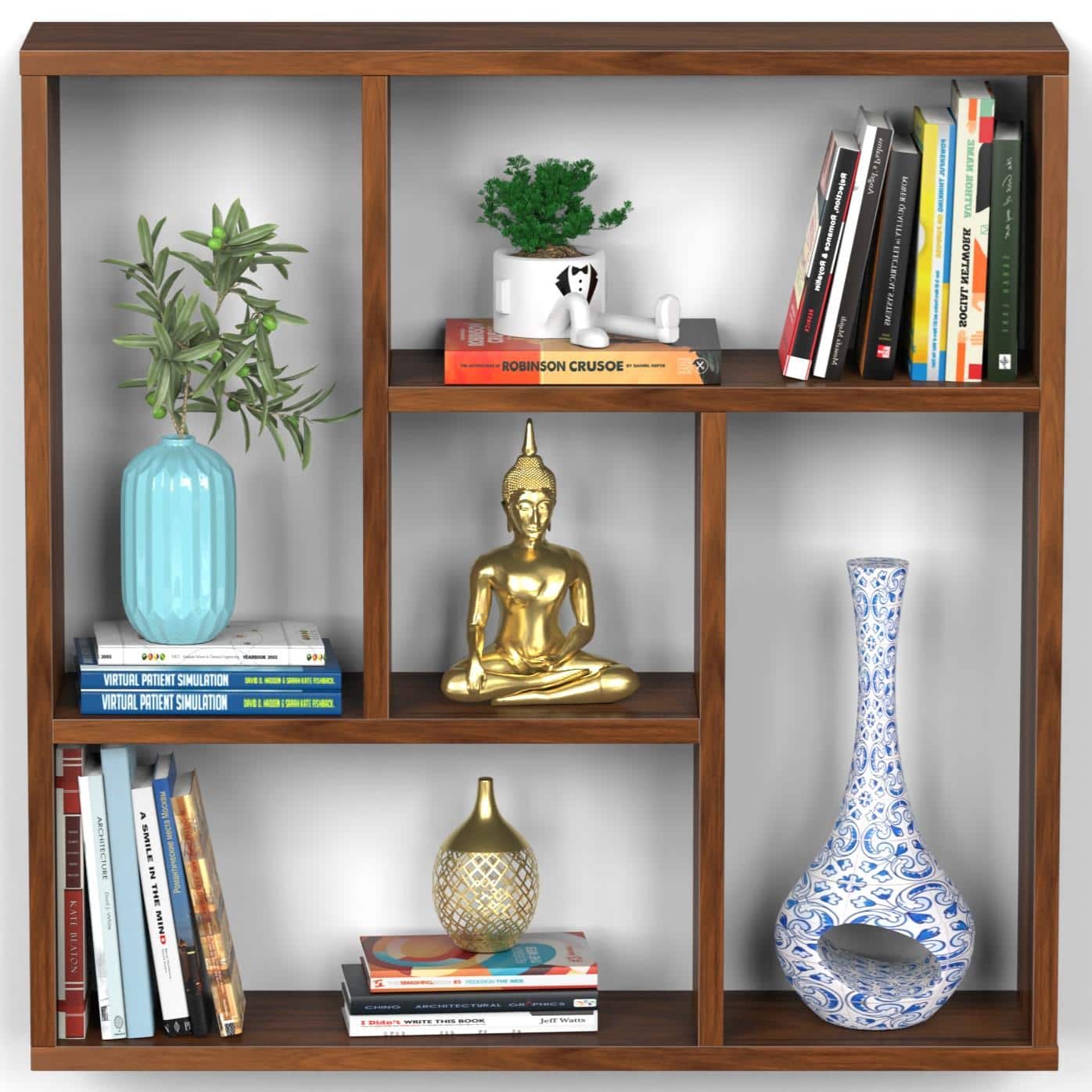 Javis Engineered Wood Wall In Brown Maple Finish