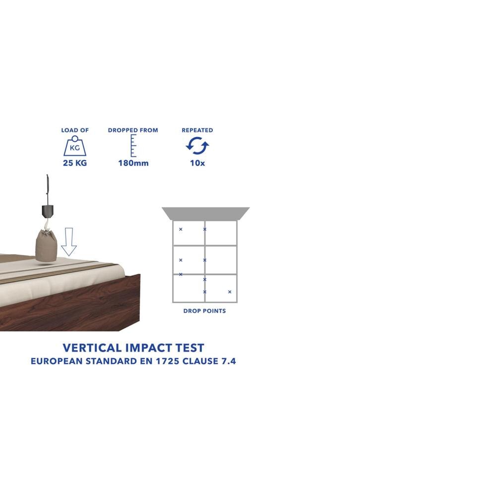 Nirodhah Engineered Wood Queen Size Bed In Walnut Finish