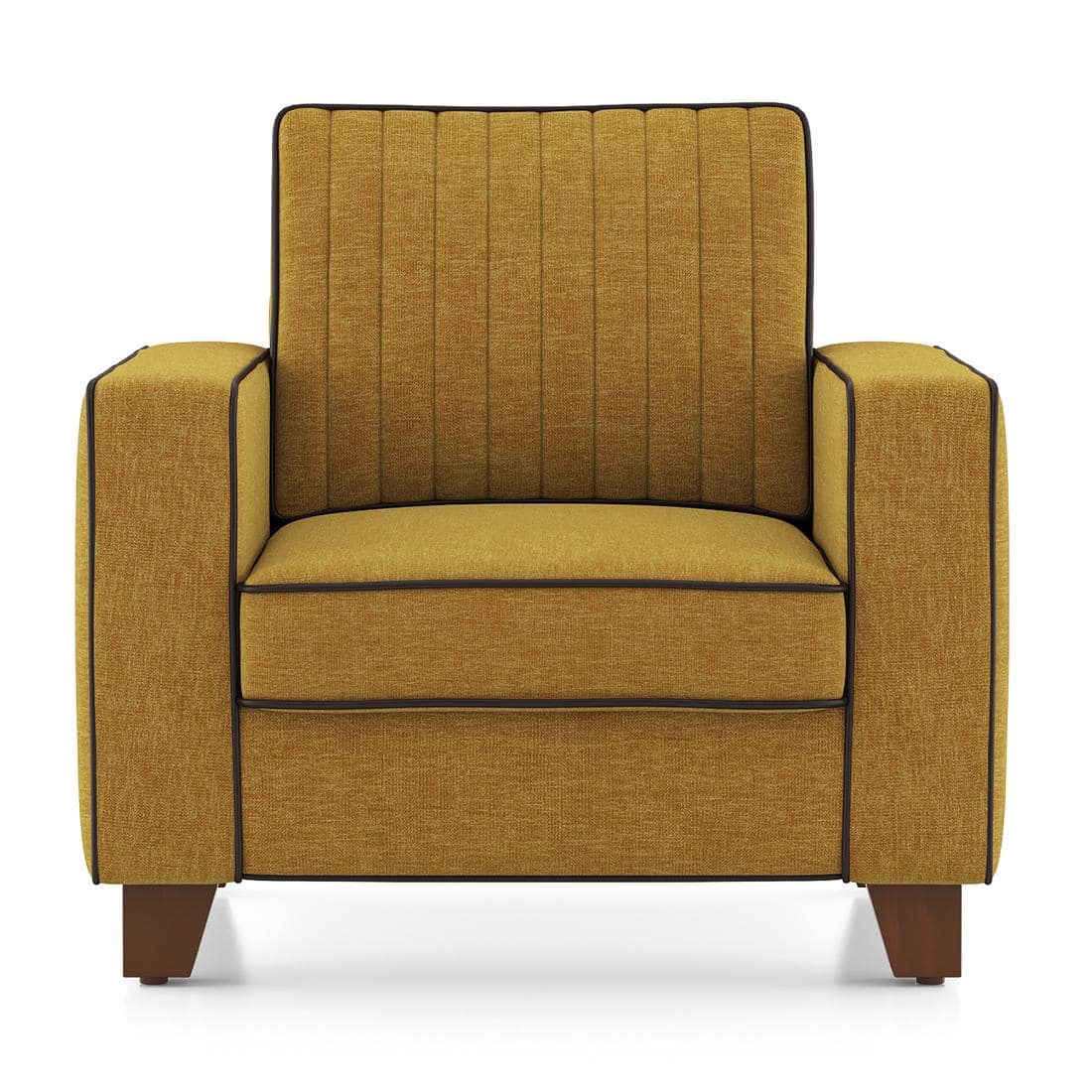 Apollo Neo Sofa (Colour : Ochre, Seating Capacity : 1 Seater, Cushion Type : Hard, Back Height : Regular Back)
