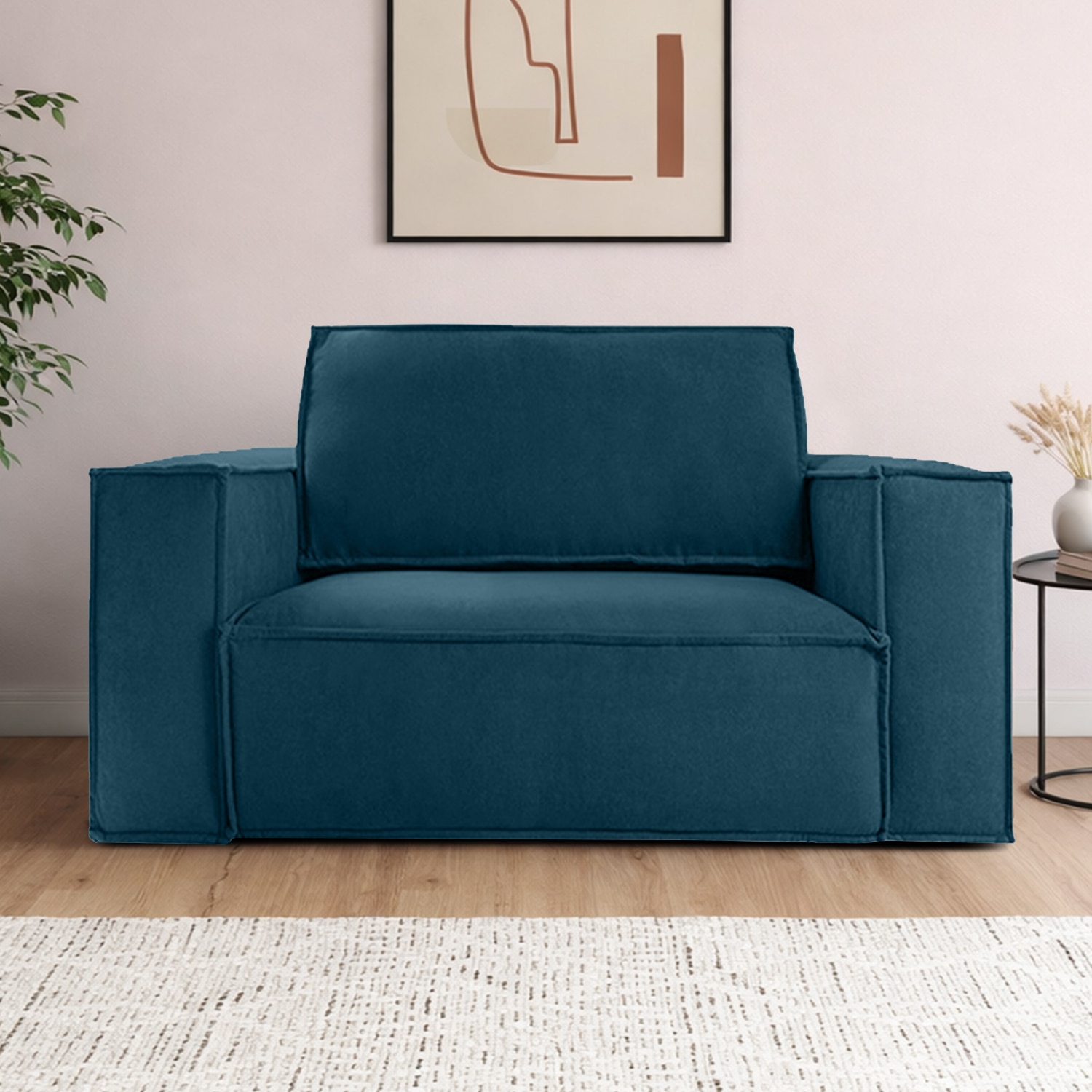 Skult  Pull Out Sofa cum Bed  in T Blue Colour - Home Lifestylez