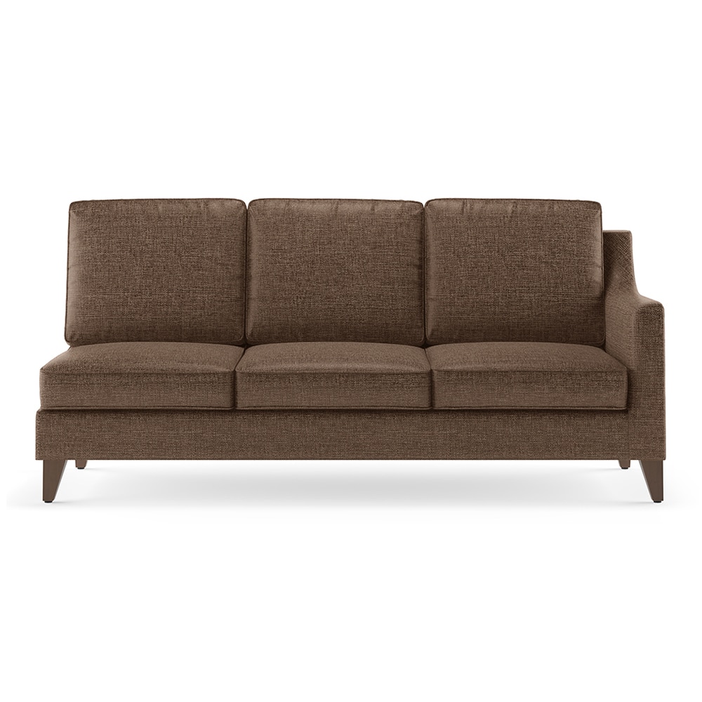 Abbey Sectional Sofa (Colour : Mocha, Cushion : Hard, Seater : Left Aligned 3 Seater + Left Aligned Chaise)